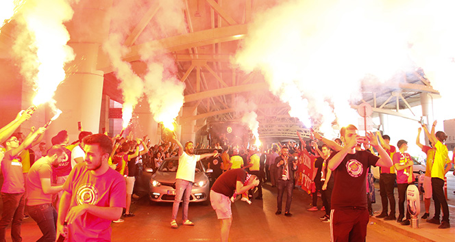 Galatasaray’a Ankara’da coşkulu karşılama